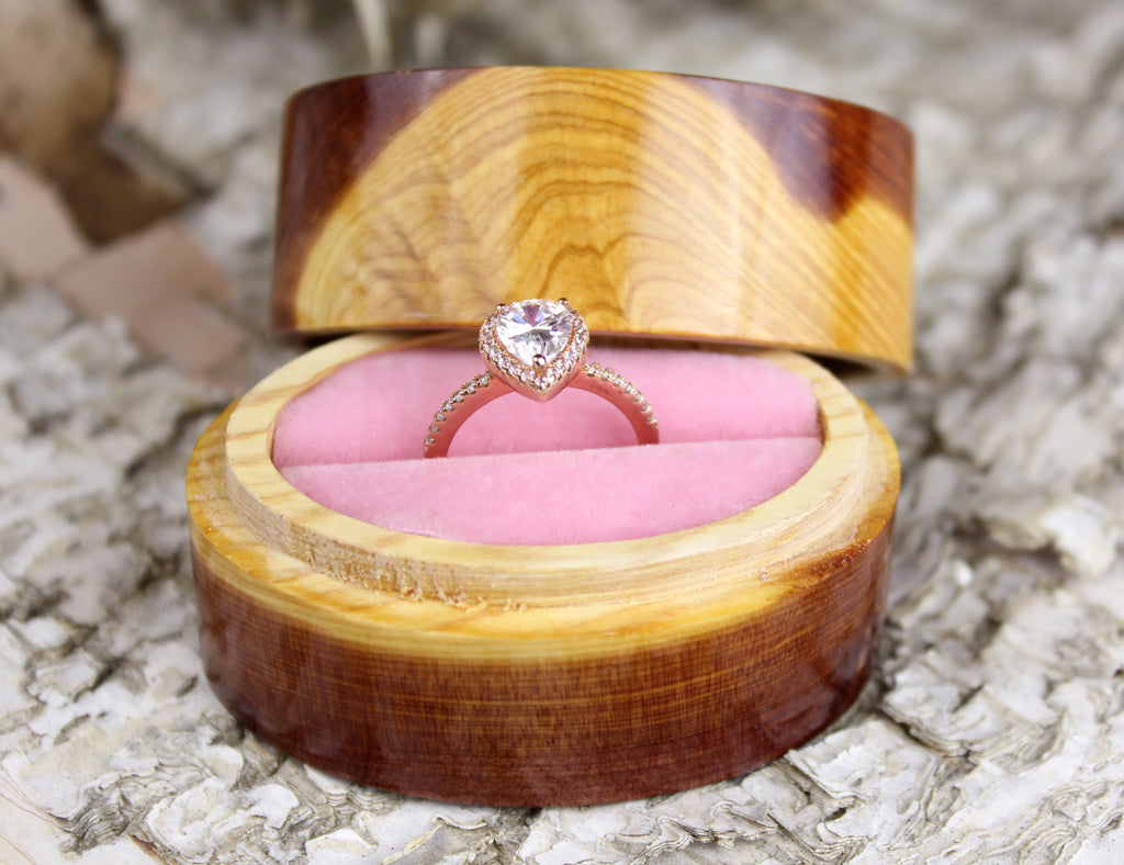 Ring Cam - Video Engagement Ring Box Camera (Wood) - Zen Merchandiser